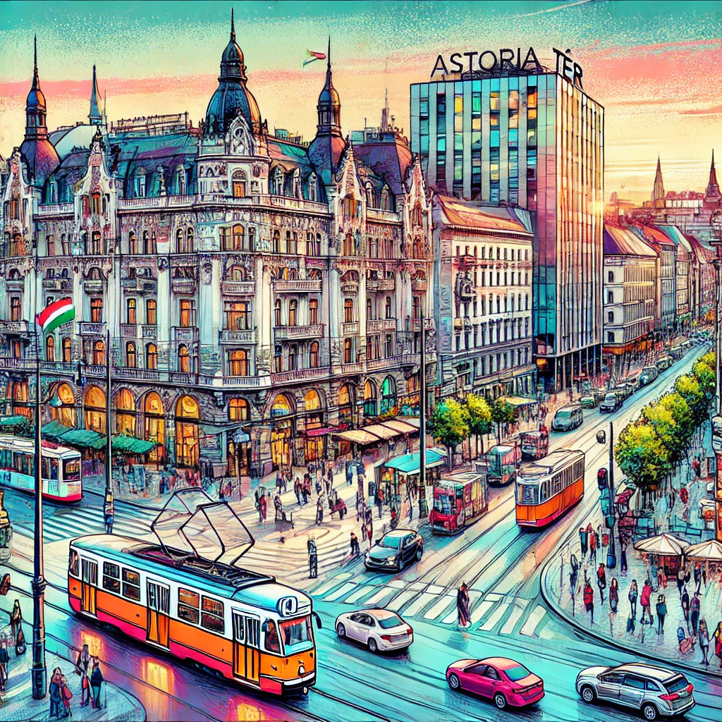 Piazza Astoria a Budapest