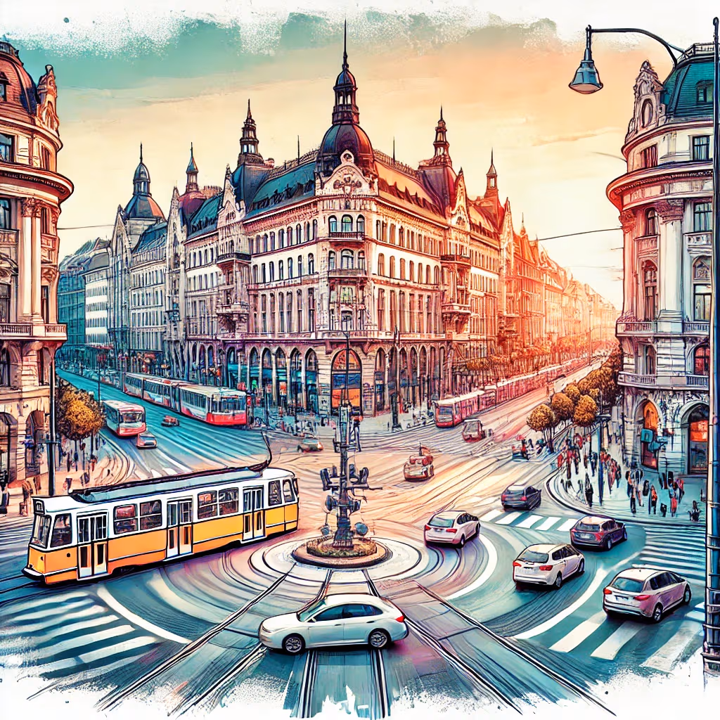 Piazza Oktogon a Budapest