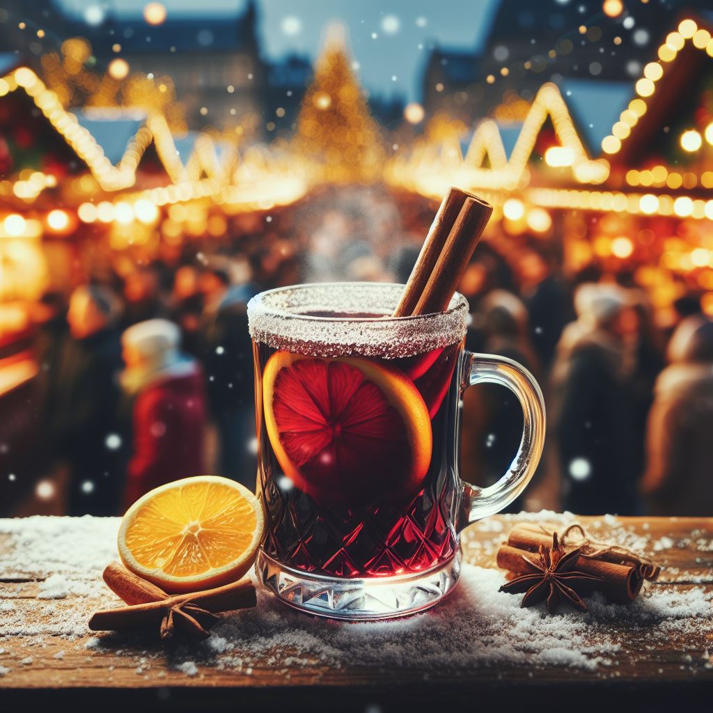 Glühwein auf dem Weihnachtsmarkt